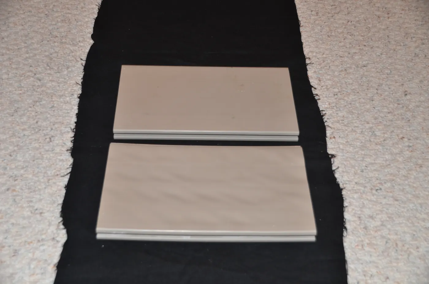 Building material test specimens prepared for expert forensic defect analysis in laboratory