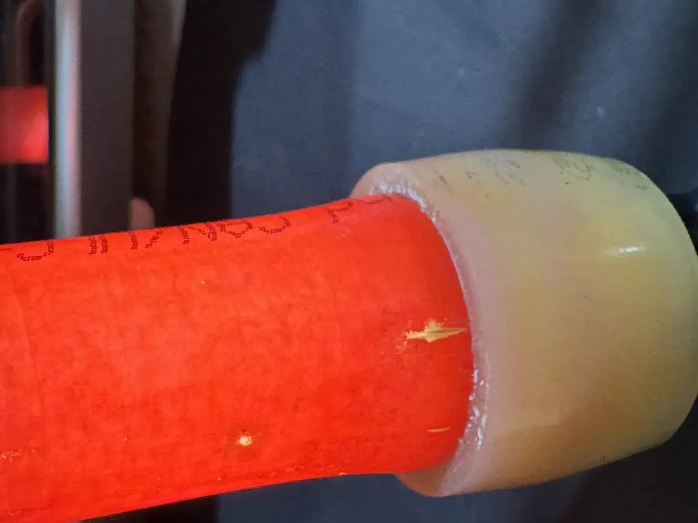 CPVC pipe joint showing stress crack at fitting connection during forensic failure inspection